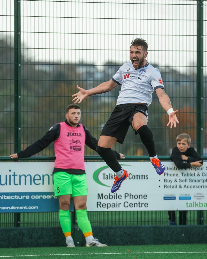 Ethan Feltham celebrates