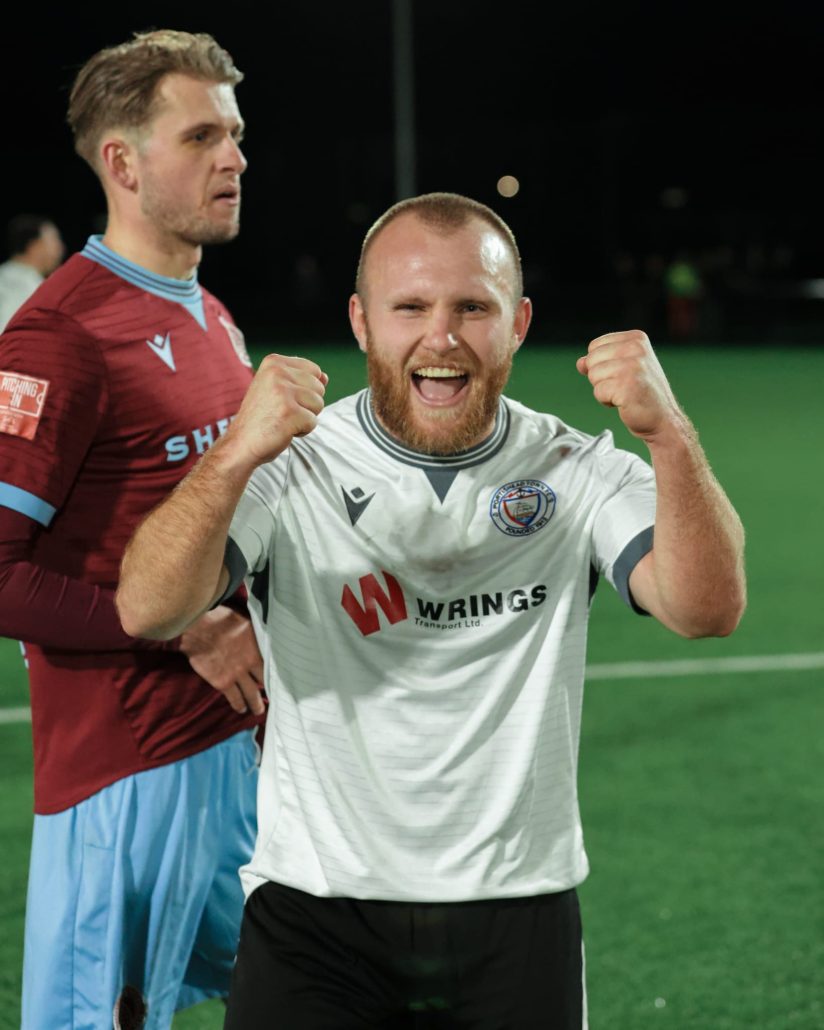 Tom Llewellyn celebrates