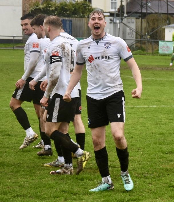 Callum Eastwood celebrates