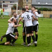 Portishead players celebrate their second goal