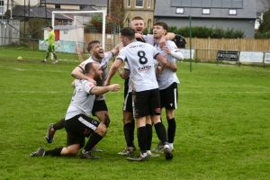 Portishead players celebrate their second goal