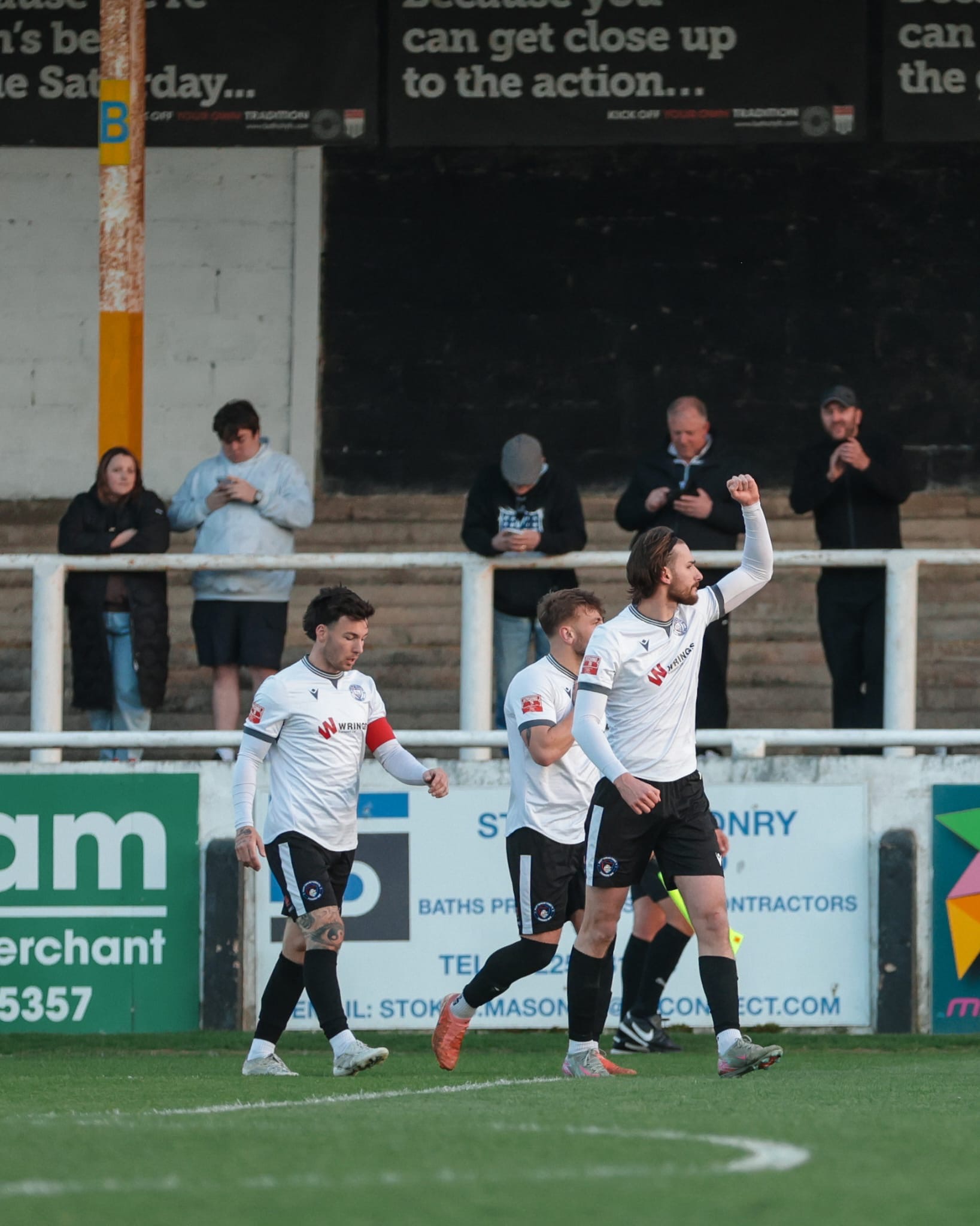Lucas Vowles celebrates the opener