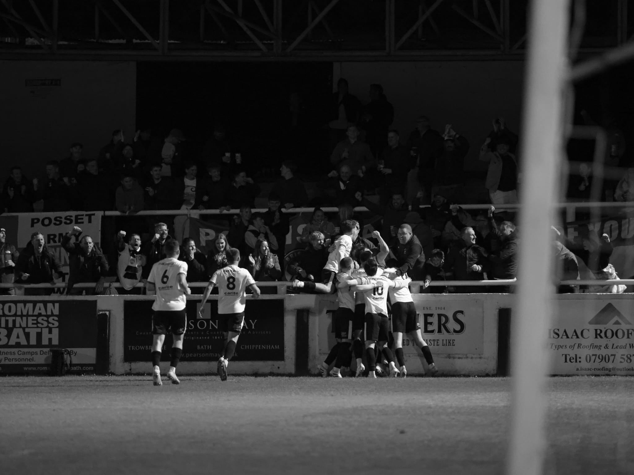 Celebrations in front of the posset fans