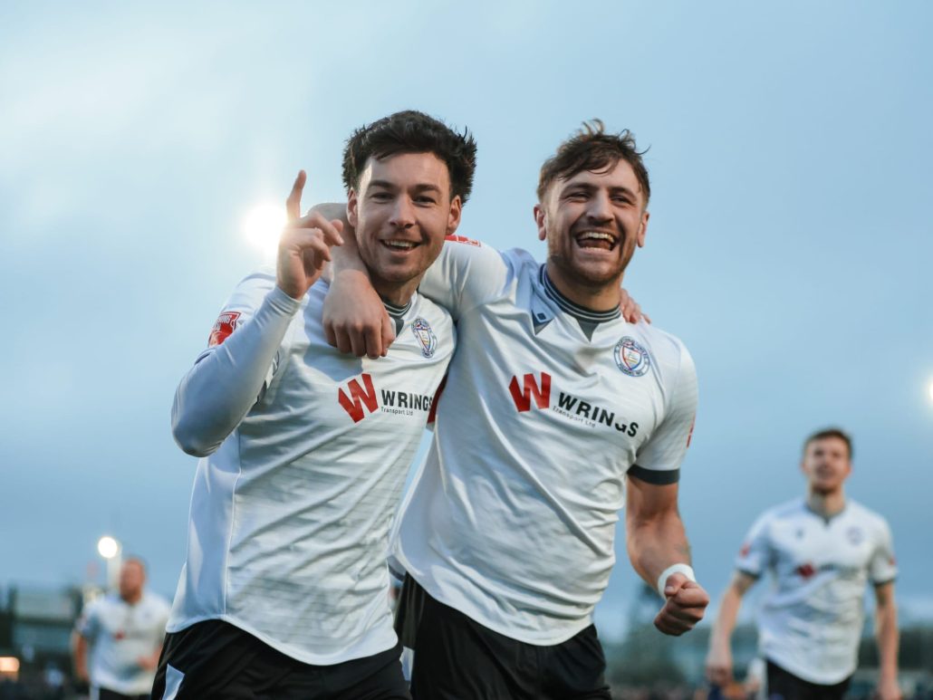 Kyle Egan & Ethan Feltham celebrate